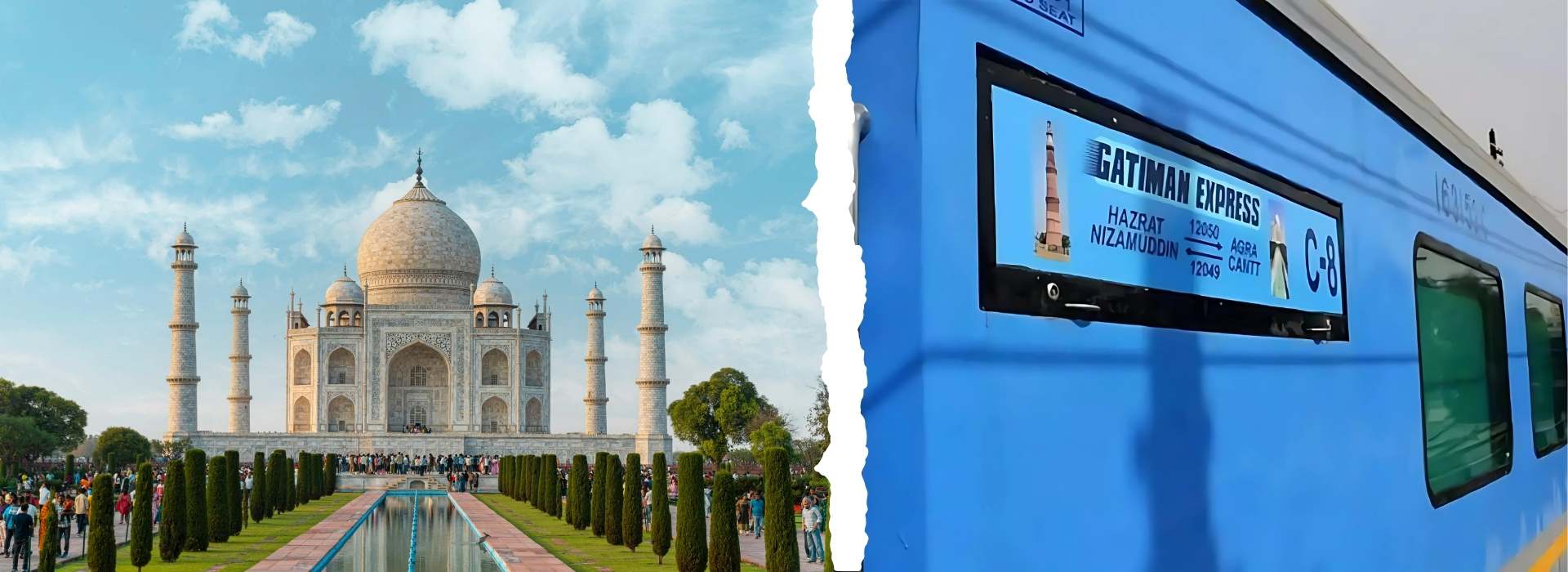 Taj Mahal Tour by Superfast Train All Inclusive